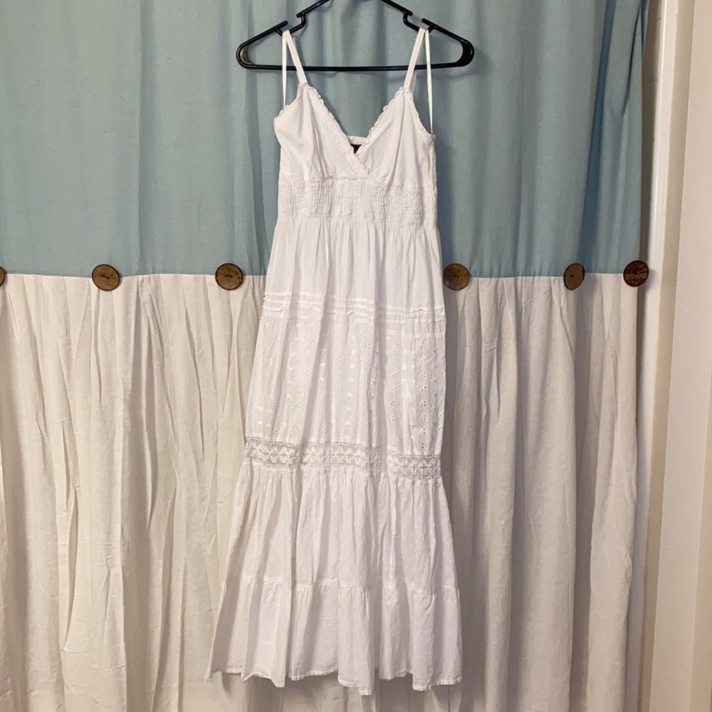 White long boho dress